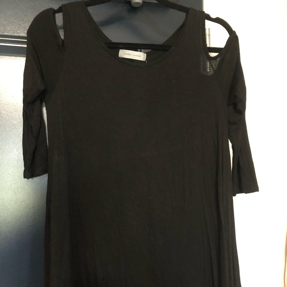 Black Cold Shoulder Top